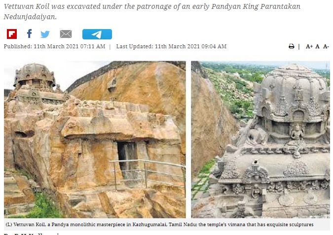 The viral image was found to be of Vettuvan Koil, a Tamil Nadu temple carved out of a single rock, and it is said to be around 1,300 years old.