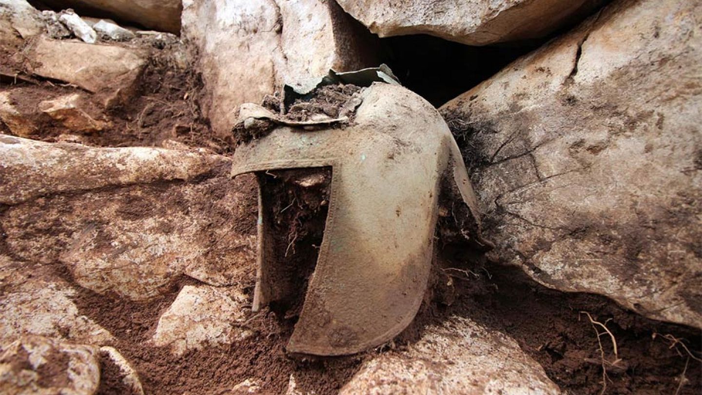 Archaeologists unearth Greek helmet which may rewrite history of ancient  tribal people | Euronews