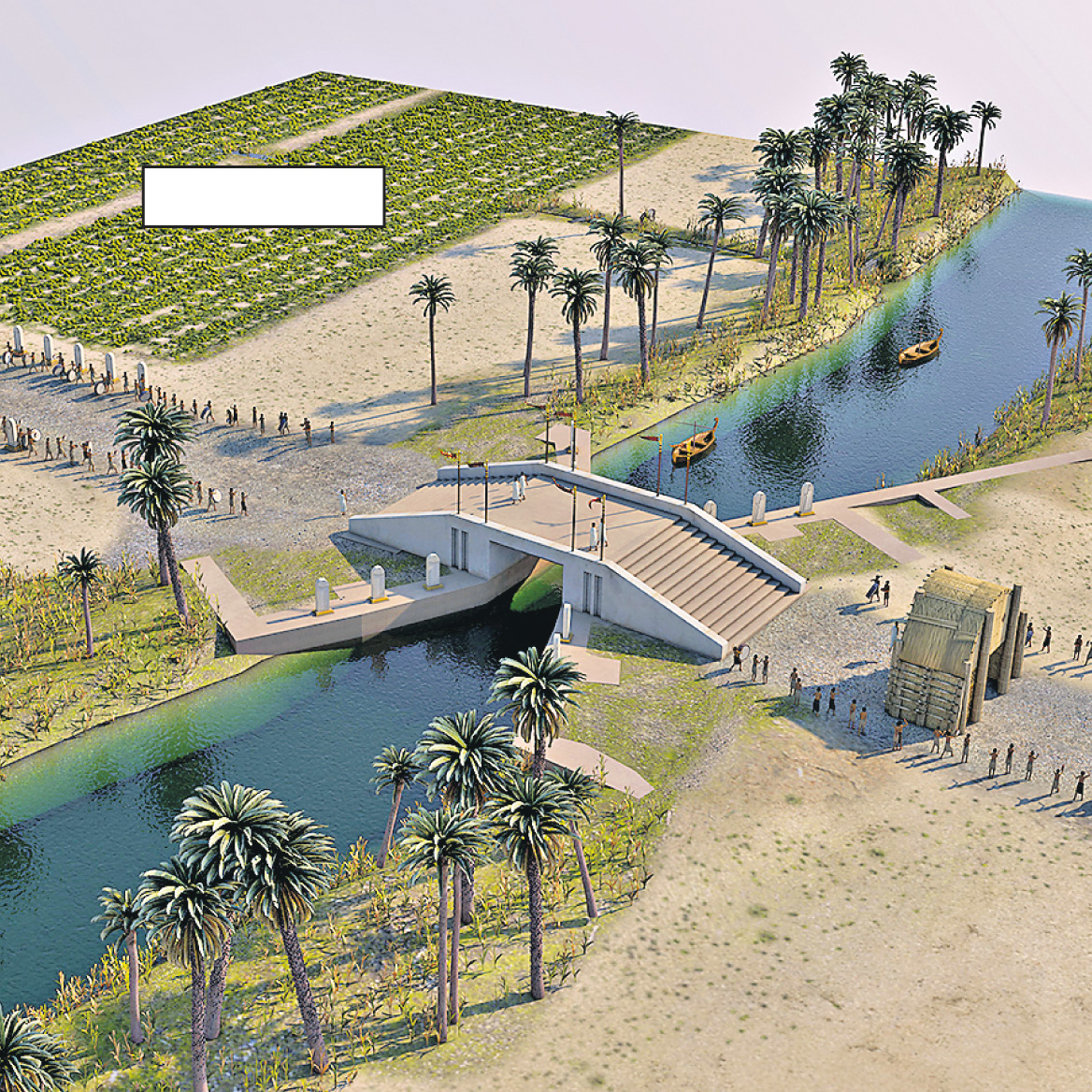 A digital reconstruction of the flume, which once straddled a 12-mile canal