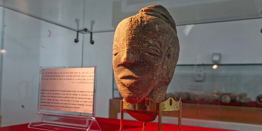 Gaza Strip farmer digs up 4,500-year-old sculpture of ancient goddess of war