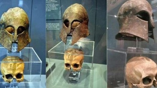 A Corinthian Helmet from the Battle of Marathon Found with the Warrior's Skull Inside?