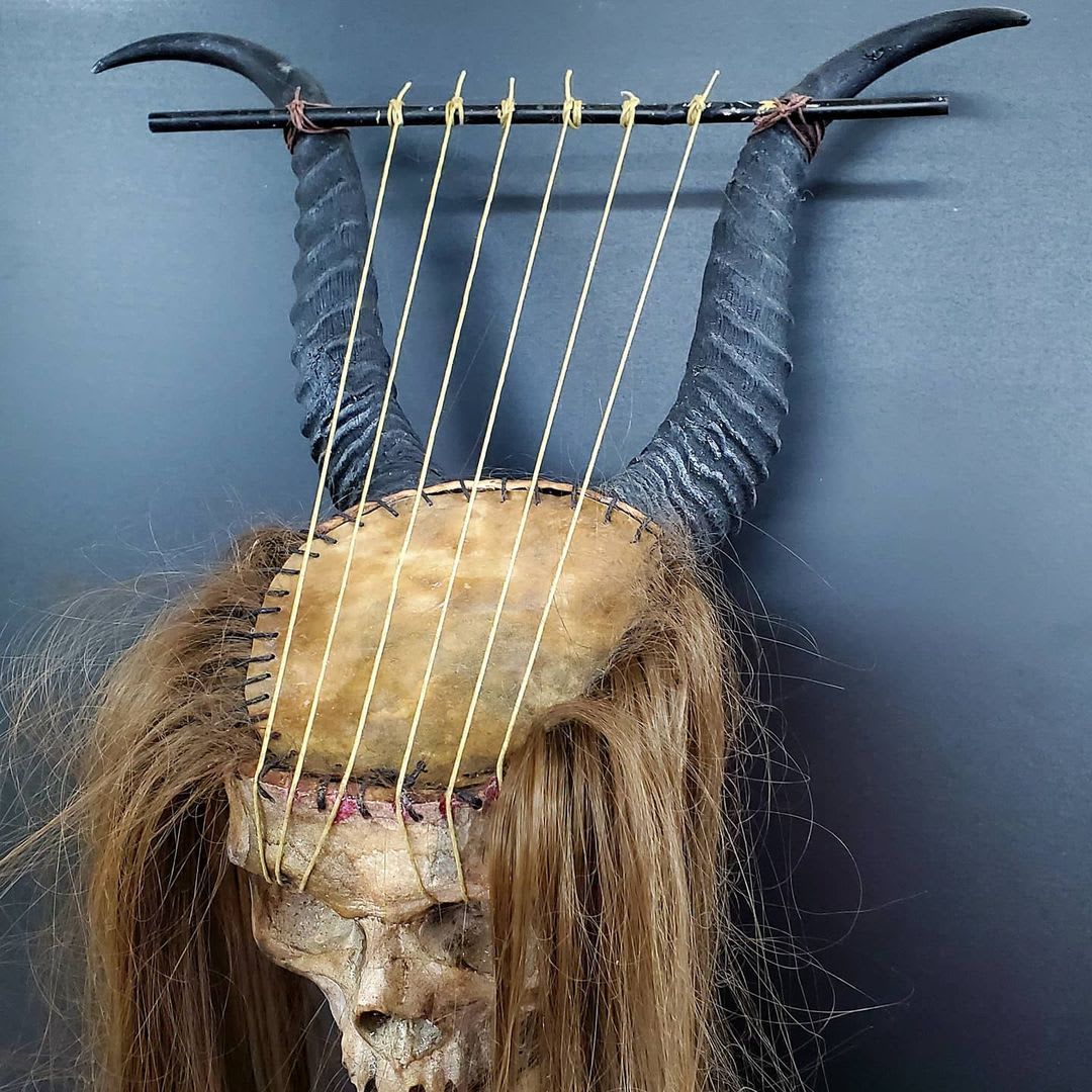 Lyre Made From Human Skull Shop | www.biblegems.com