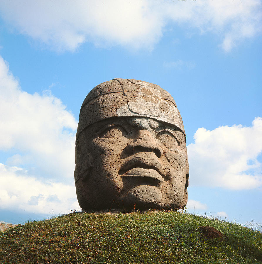 Giant Head, Olmec Culture Stone by Pre-Columbian