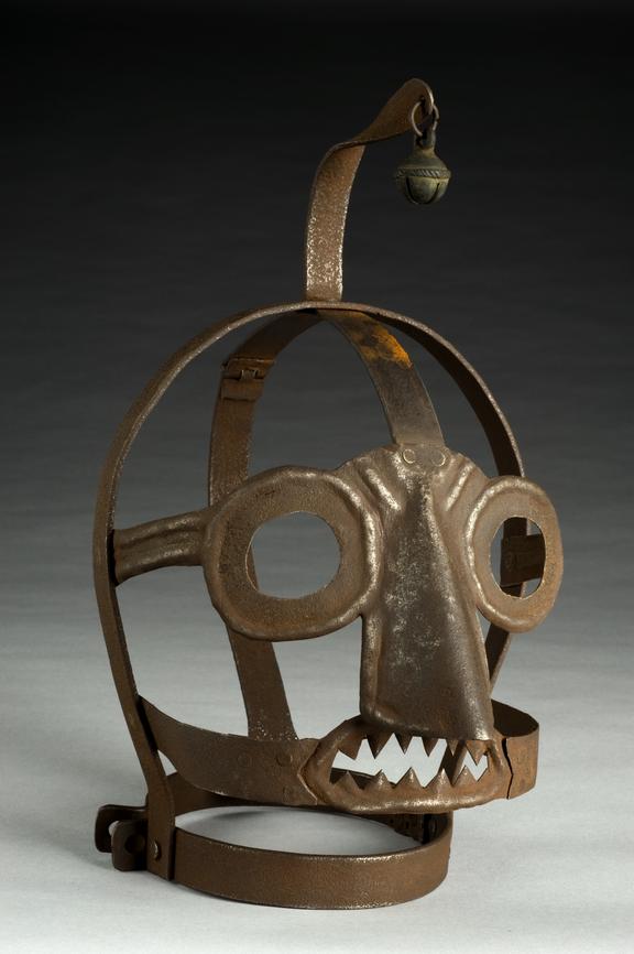 Scold's Bridle Mask which partially covers face | Science Museum Group Collection