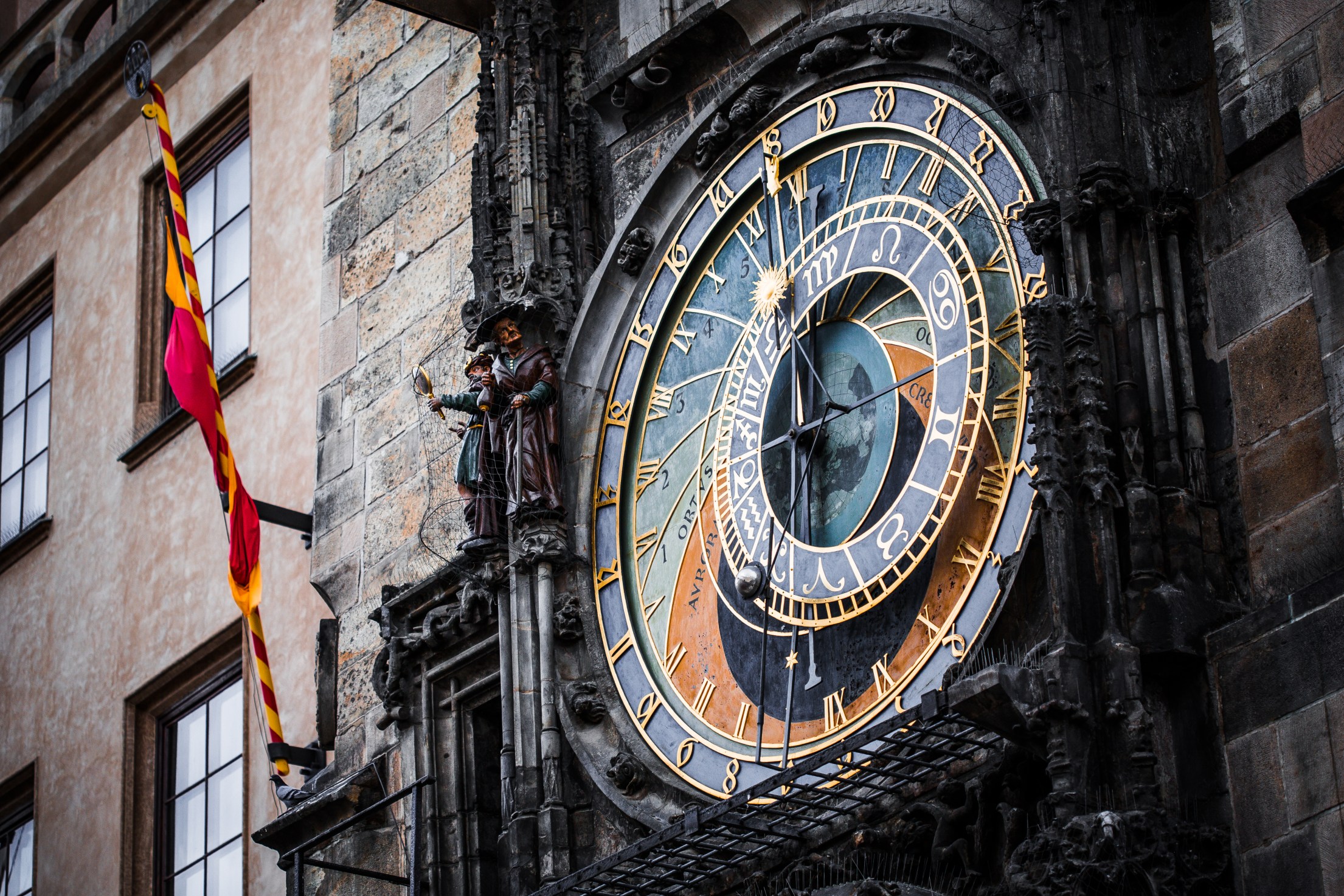 Prague Astronomical Clock in the Old Town Square Free Photo