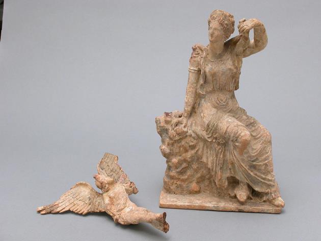Tanagra Group of Eros and Aphrodite – Works – eMuseum