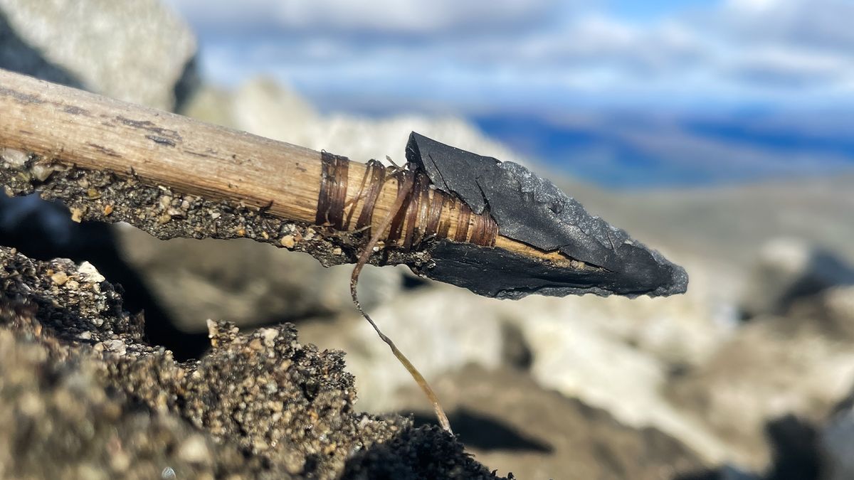 Very rare' Iron Age arrow with quartzite tip uncovered from melting ice after 3,000 years | Live Science