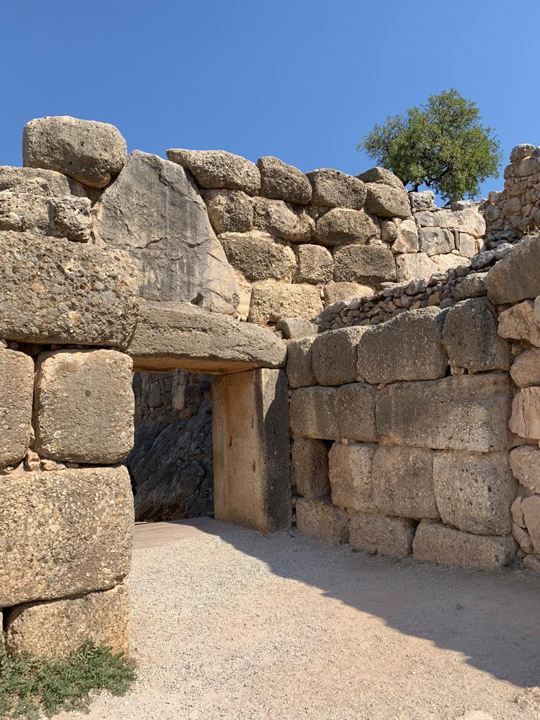 A little bit of an unusual picture. The backside of the Lion Gate in  Mycenae : r/ancientgreece