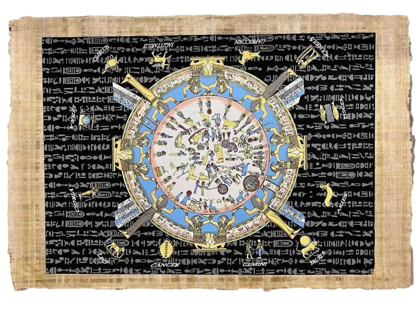 Zodiac Signs Dates Astrological Calendar Wall Decor Painting - Moon St –  Ancient Egyptian Paintings