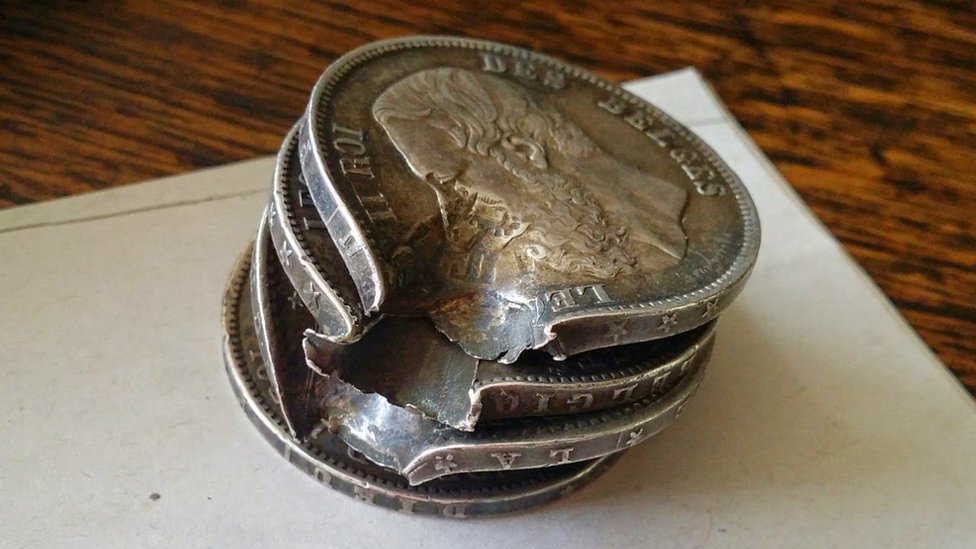 These coins stopped a bullet and saved a soldier's life
