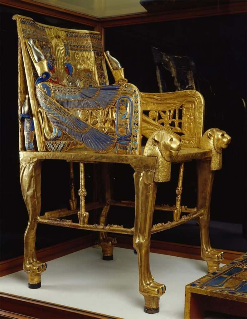 Golden Throne of Tutankhamun - Egypt Museum
