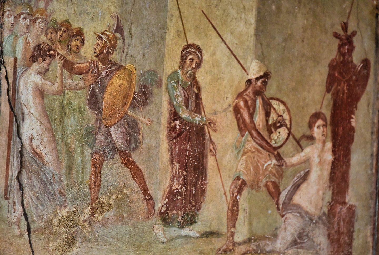 Abduction of Cassandra Fresco at House of Menander in Pompeii, Italy -  Encircle Photos