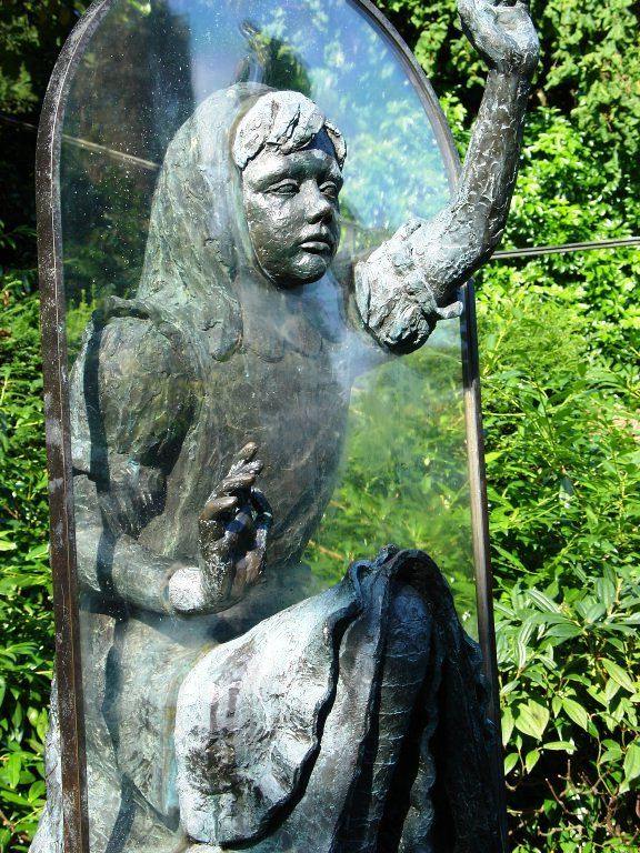 Through the Looking Glass Sculpture at Guildford Castle, Surrey, England