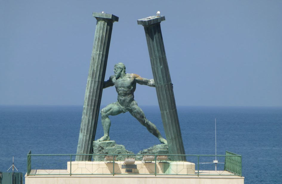 No, no one has discovered the remains of the Pillars of Hercules in Spain