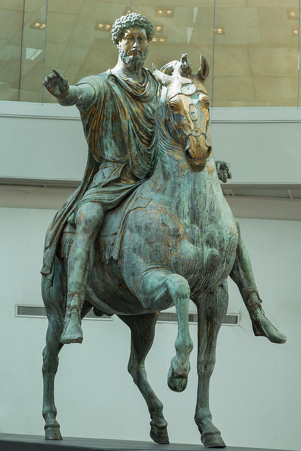 Rome, Italy. Marcus Aurelius Statue by Ken Welsh