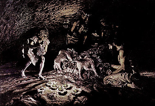 PALEOLITHIC ART – C. 14000-YEAR-OLD BULL AND COW BISON FOUND IN THE LE TUC D'AUDOUBERT CAVE, ARIEGE, FRANCE — The Edge