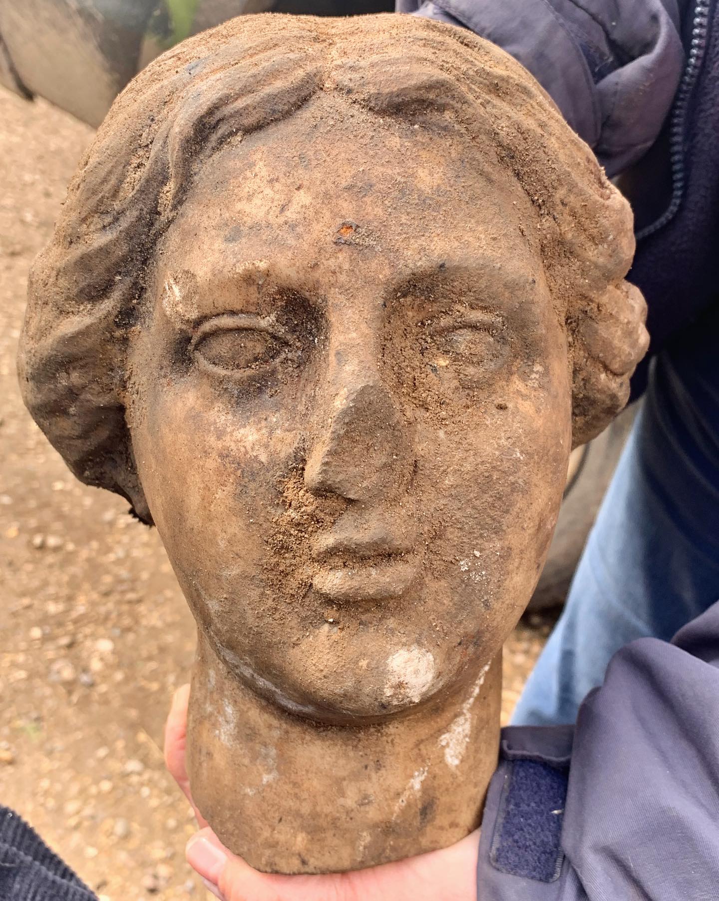 1,800-year-old Roman statue mysteriously turns up in UK parking lot