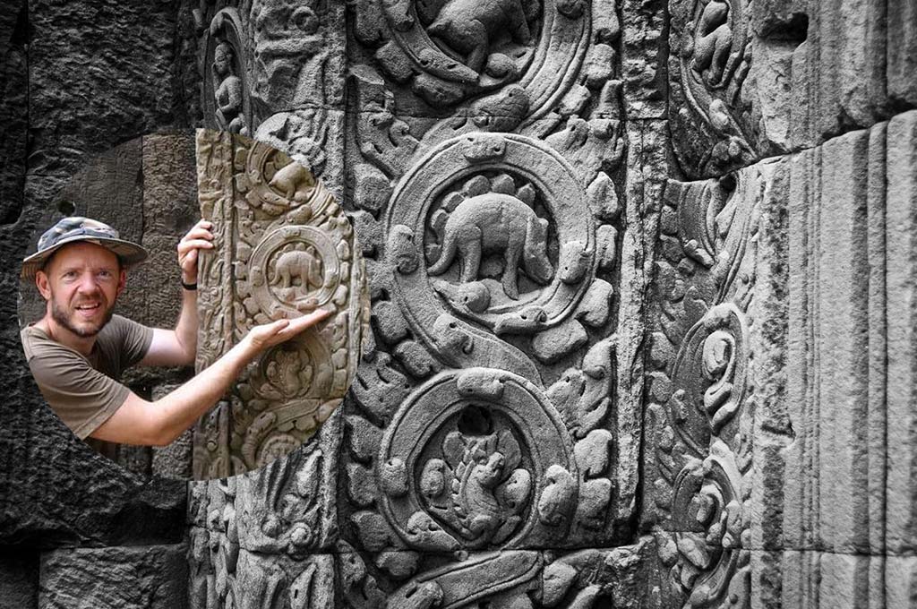 Discovering the Historical Oddity: The Dinosaur Carving at Ta Prohm Temple - Area Cambodia | Online Travel Guides & Travel Information