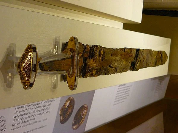 Sword of the Sutton Hoo burial, early 7th century, British Museum, London -  photo by Völkerwanderer - Medievalists.net