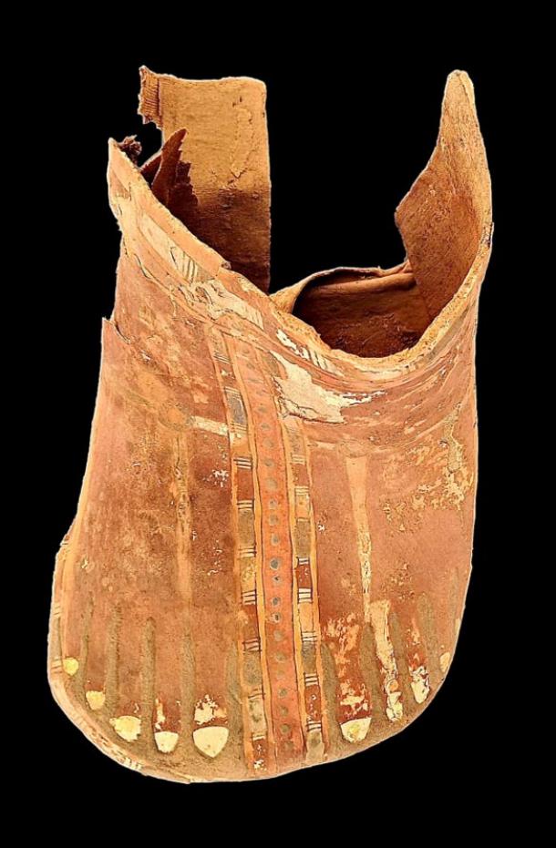 A decorated artifact found in the tombs