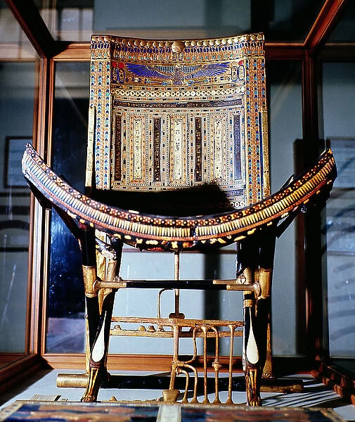 Ecclesiastical chair, from the tomb of Tutankhamun (c)