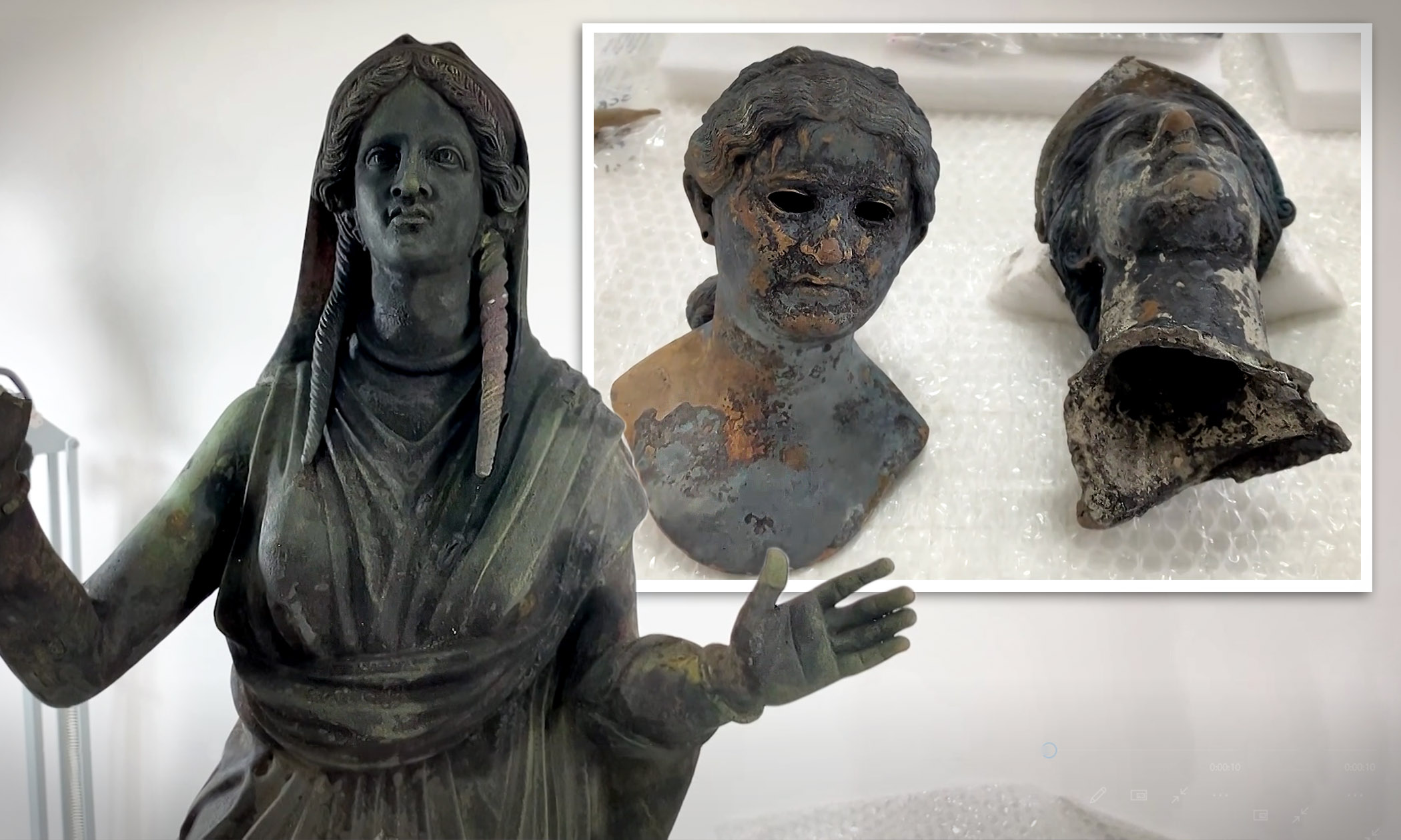 Archeologists Unearth Ancient Roman Statues From Bath Site Dating Back 2,300 Years in Tuscany | The Epoch Times