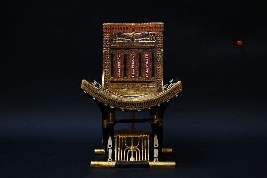 Ceremonial Chair of King Tutankhamun /throne of the King  Tutankhamunegyptian Handcrafted ancient Egyptian Antique-sculpture Stuff  Raplica - Etsy ...