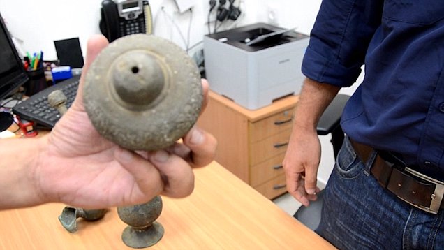 700 year old hand grenade pulled from sea off coast of Israel