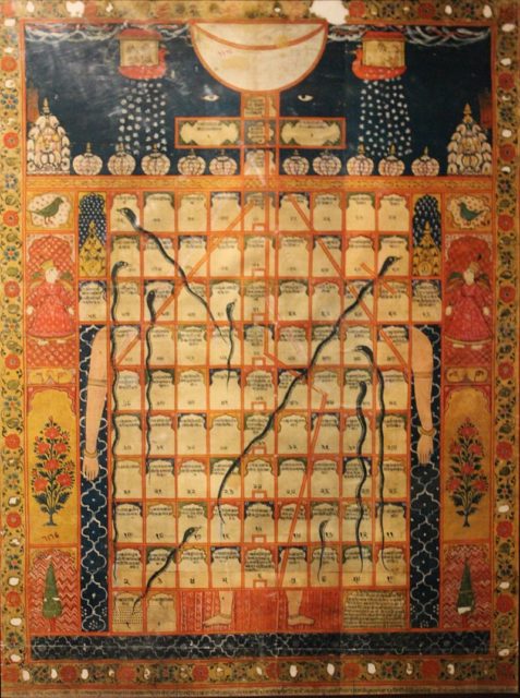 Gyan Chaupar (Jain version of the game), National Museum, New Delhi. Photo Credit