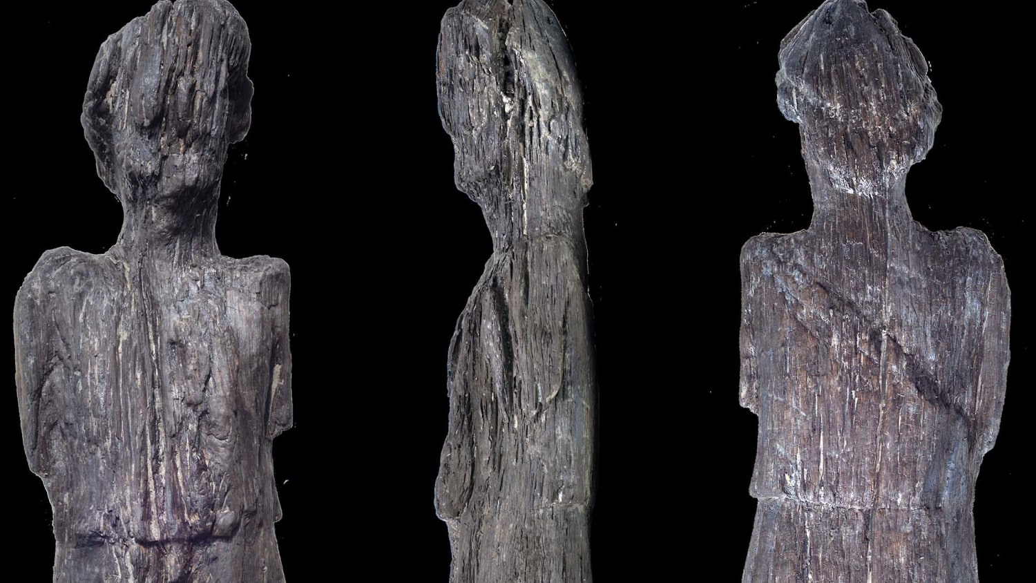 Rare Roman-era wooden figure found in waterlogged ditch in England