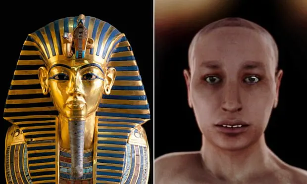 King Tutankhamun. Reconstructed image.