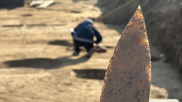 A Beautifully Preserved Flint Dagger From the Copper Age Necropolis Unearthed During Excavations in San Giorgio Bigarello