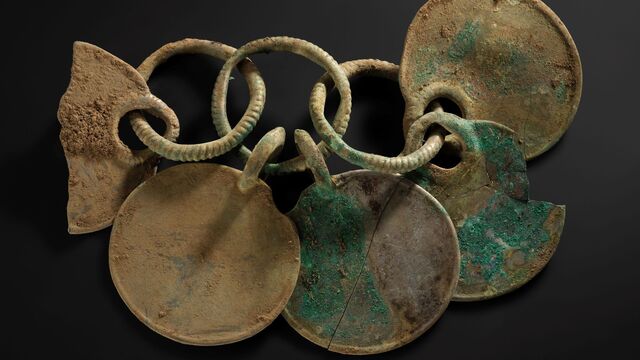 A mesmerizing bronze rattle pendant unearthed from the remarkable Peebles Hoard.