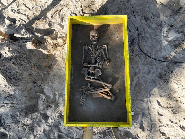 An Overhead View of a Copper Age Burial at San Giorgio Bigarello Highlights the Site’s Historical Significance.