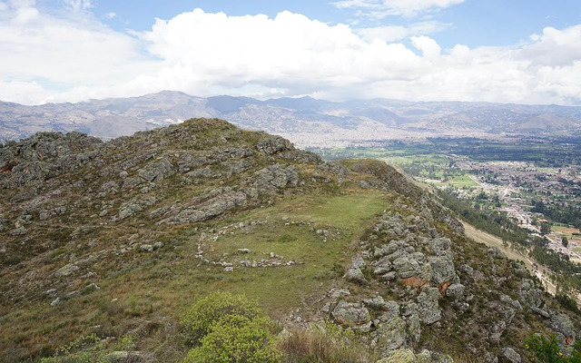 An Overhead View of the Callacpuma Plaza, Highlighting the Stone Circle at Its Center