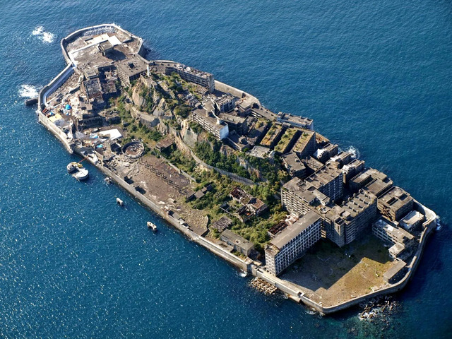 Hashima, now an eerily abandoned relic, captivates tourists with its haunting and evocative imagery.