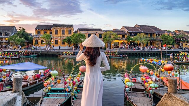 Hoi An, a UNESCO World Heritage Site in central Vietnam, is a canal-side town with a rich history as a trading port