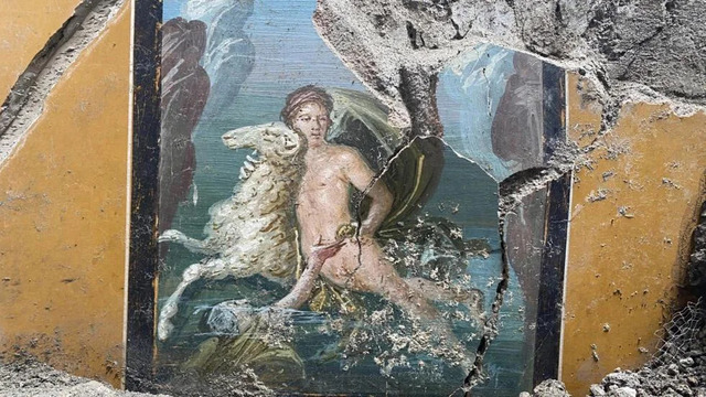 In the Fresco, Helle Is Shown at the Tragic Moment Before Her Fall Into the Sea