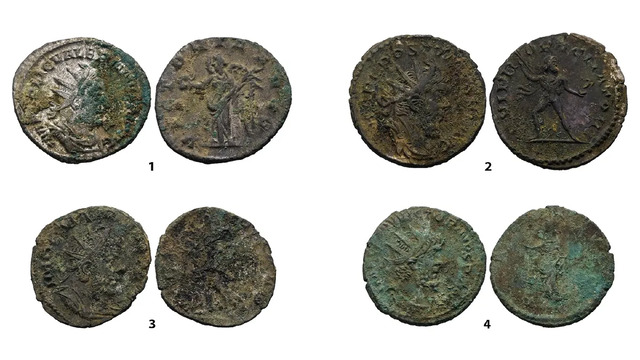 Most of the coins belong to a category known as Antoniniani