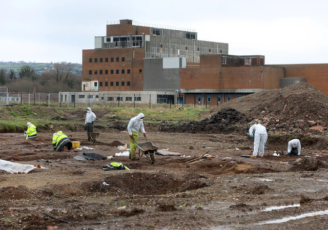 The Archaeological Dig in Carrickfergus, County Antrim, Is Believed to Be Part of a Medieval Graveyard