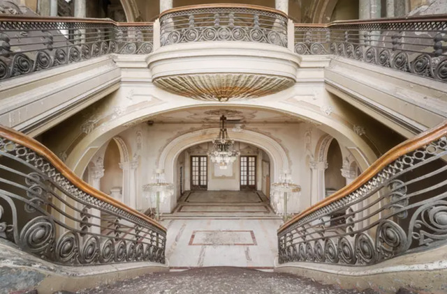 The Interior of Romania's Once Grand Symbol of Wealth and Ambition