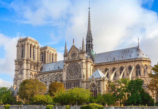 The Notre-Dame Cathedral in Paris is a masterpiece of Gothic architecture