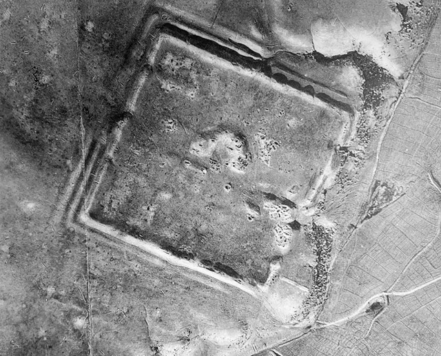 The Remains of a Roman Fort in Qreiye, Syria, Were Captured in 1934 by Father Poidebard, a Pioneering Archaeologist and Pilot, From His Biplane.