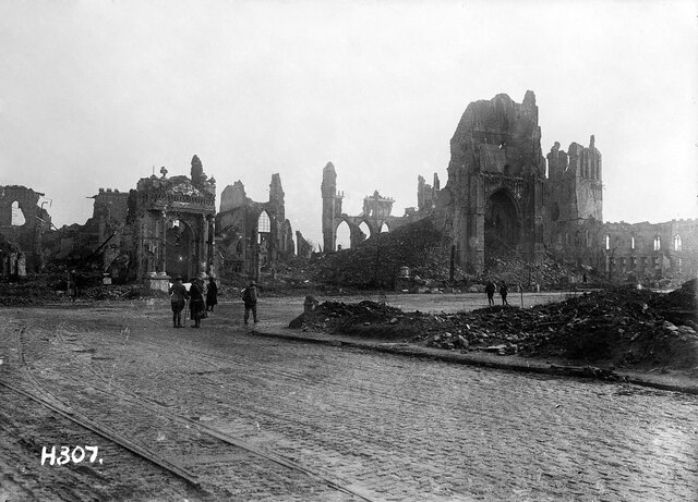 The haunting ruins of Ypres, Belgium, a solemn reminder of resilience.