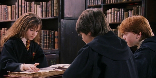 The library in Harry Potter and the Sorcerer's Stone