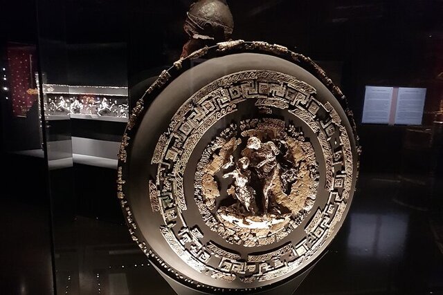 Today, the shield of King Philip II is housed in the Archaeological Museum of Vergina