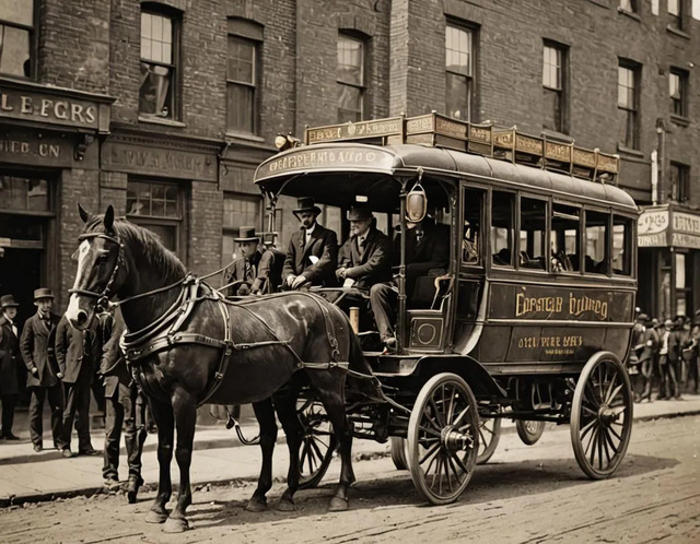 Traveling by horse-drawn bus in the 1890s was an experience unlike any mode of transportation today