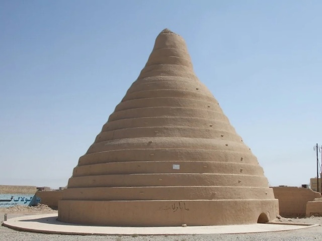 The Yakhchal, an ancient Persian icehouse, showcases the ingenious design that allowed the Persians to store ice in the desert heat, dating back to 400 BCE