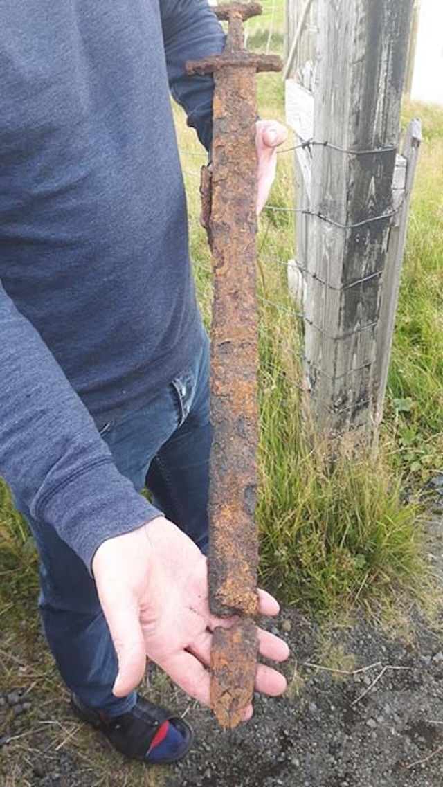 The unearthed Viking sword, despite its rusty condition, still holds immense historical value and is one of the rare few discovered in Iceland