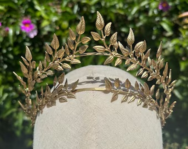 A recreated ancient laurel wreath, similar to those used in ancient Greece to crown athletes and prominent figures